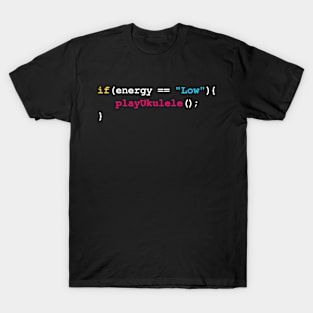 Funny Ukulele Coding Humor T-Shirt